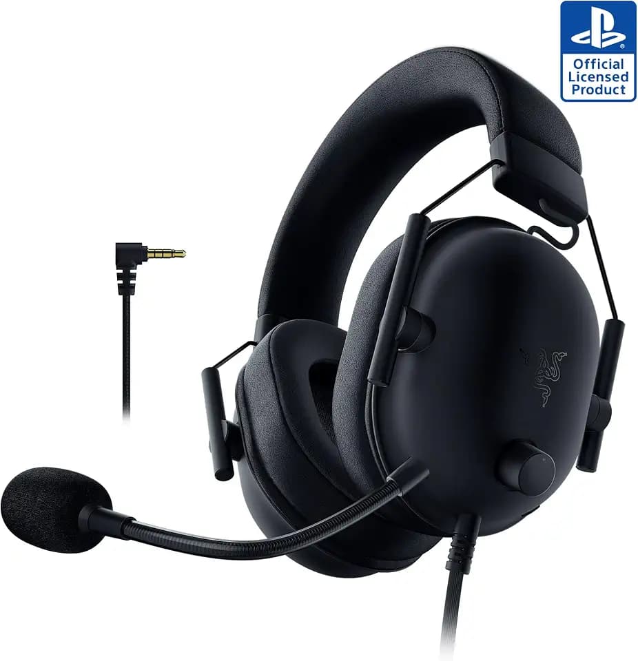 Razer BlackShark V2 X Wired PlayStation Gaming Headset, Black