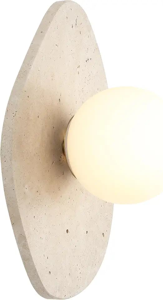 JONATHAN Y Tivoli 1-Light Wall Sconce 12", Light Brown/Brass Gold