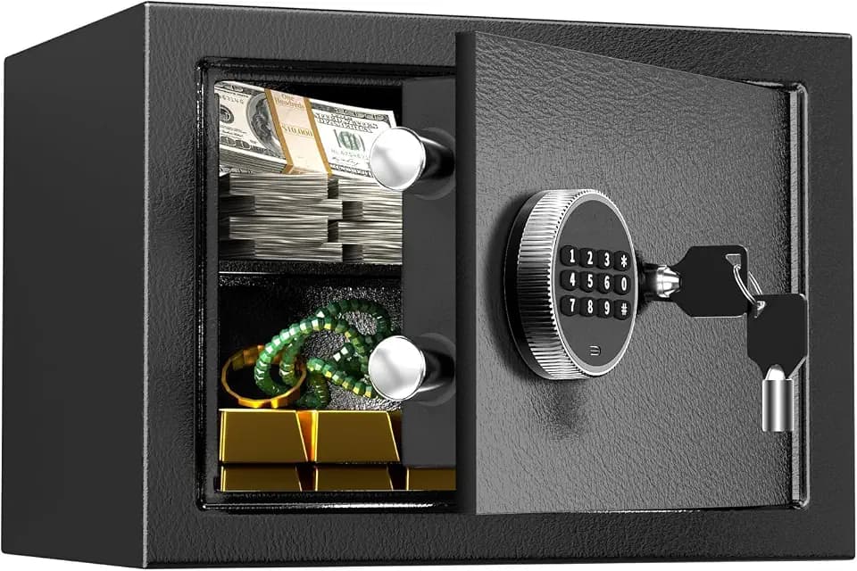 SINZUX 21L Digitaler Elektronischer Geld- und Werttresor, wandmontierbar aus Stahllegierung mit intelligentem Alarm. Hochsicherer Tresor für Haushalt/Unternehmen