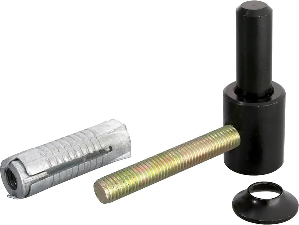 Alberts 864439 Kloben zum Einschrauben | mit metrischem Gewinde | schwarzer Tauchlack | Dornmaß Ø14 mm | 65 x 33 mm | 10er Set