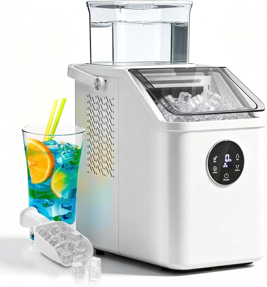 Electactic Countertop Ice Cube Maker, Datchable Water Tank, 26Lbs/Day