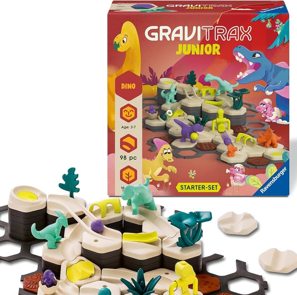 Ravensburger GraviTrax Junior Starter-Set L Dino - Kugelbahn ab 3 Jahre