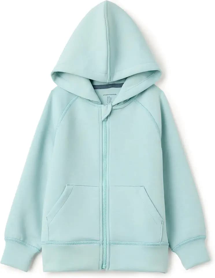Amazon Essentials Jungen Atmungsaktiver Relaxed-Fit-Hoodie mit durchgehendem Reißverschluss