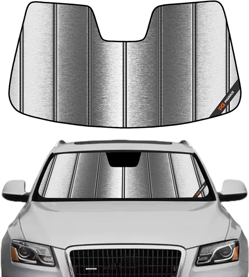 Pigenius Windshield Sun Shade for Audi Q5 2009-2017, SQ5 2014-2017 Custom Front Window Sunshade - Metallic