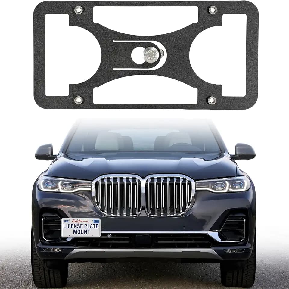 No Drill Front License Plate Mount Fits BMW X7 2019-2026
