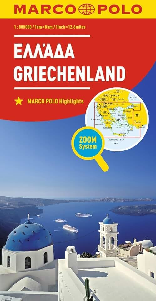 MARCO POLO Länderkarte Griechenland 1:800.000: Marco Polo Highlights. Zoom-System
