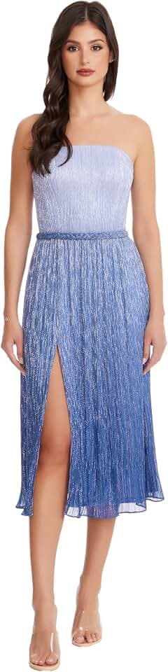 Dress The Population Women's Haldis Fit and Flare Above The Knee Dress