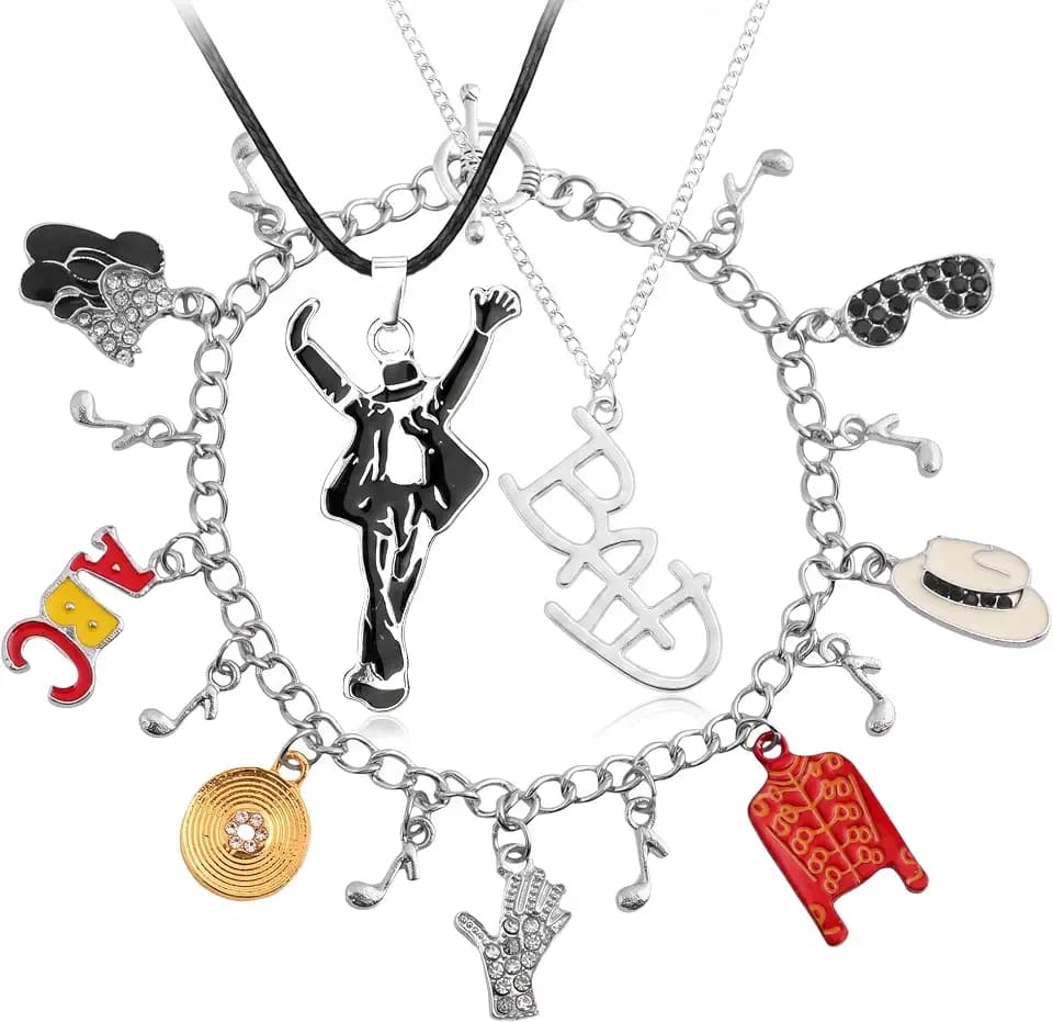 TWAYFEL Pop Star Necklace and Bracelet Set for Men and Women Collection