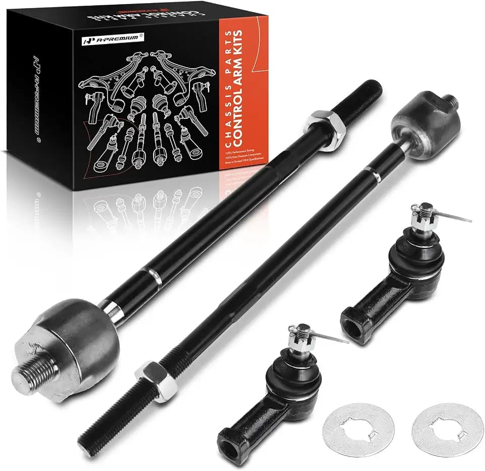 A-Premium Front Inner & Outer Tie Rod End Kit Fix Uneven Tire Wear