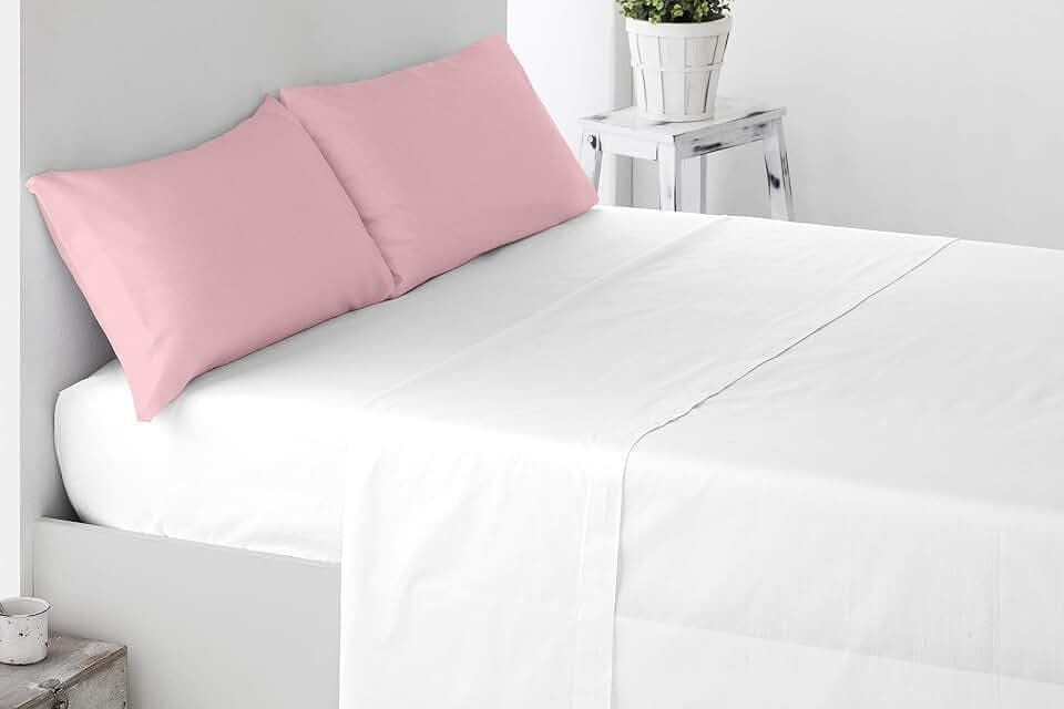 Miracle Home Kissenbezug, weich und bequem, zweiteilig, 50% Polyester, Rosa, für 135 cm Bett