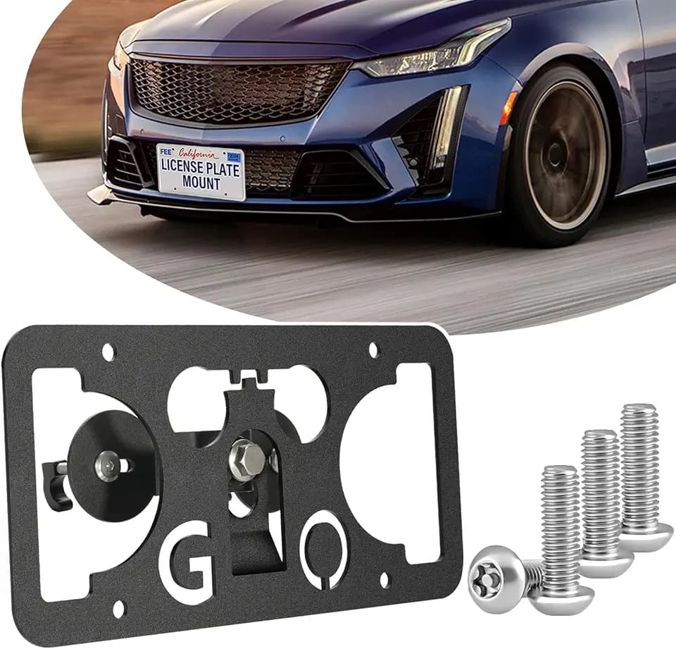 No Drill Front Grille Plate Mount Fits Cadillac CT5-V Blackwing/DeVille