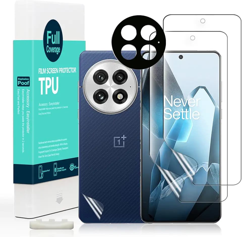 Ibywind Screen Protector For OnePlus 13 5G 6.82"(2 Pcs),Flexible TPU Film,With 1Pc Camera Lens Protector,1Pc Back Film,Bubble Free[Easy to install]