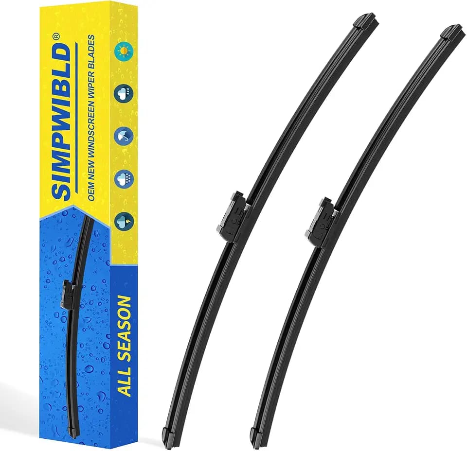 2 Factory Wiper Blades Replacement For 2011-2019 Volkswagen Jetta/2014-2017 Volkswagen Vento Original Equipment Windshield Wiper Blades Set 24"+19" (Set of 2) Top Lock