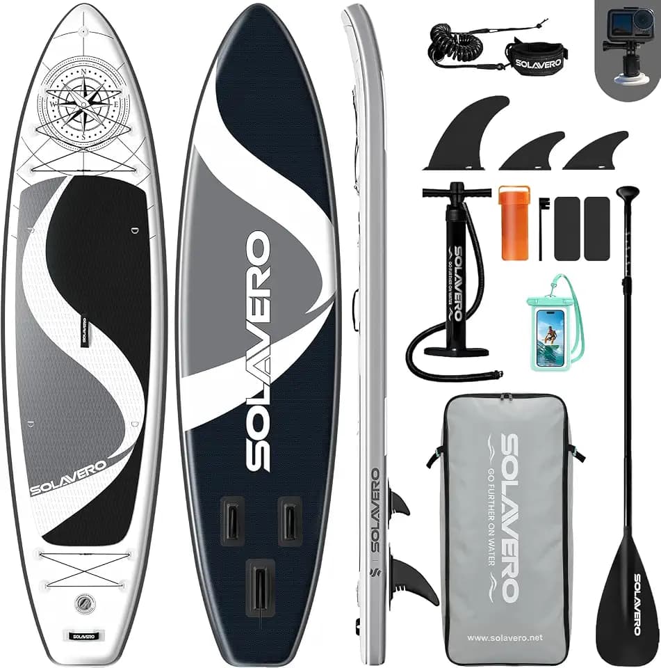 SOLAVERO 11'6" Inflatable Stand Up Paddle Board for All Skill Levels