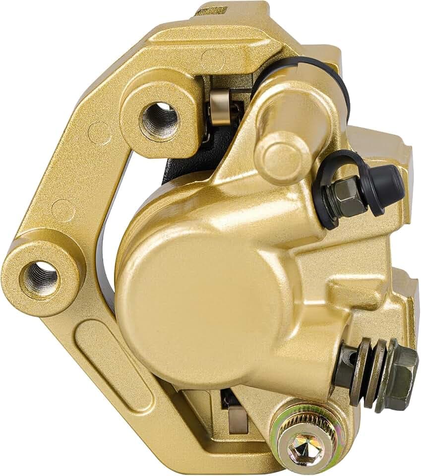 NICECNC Front Brake Caliper with Pads Front Brake Clamp Compatible with Yamaha Zuma 50cc YW50 2T 50cc Moped -Scooter, Front Braking Caliper for Zuma 50cc YW50 2002-2011