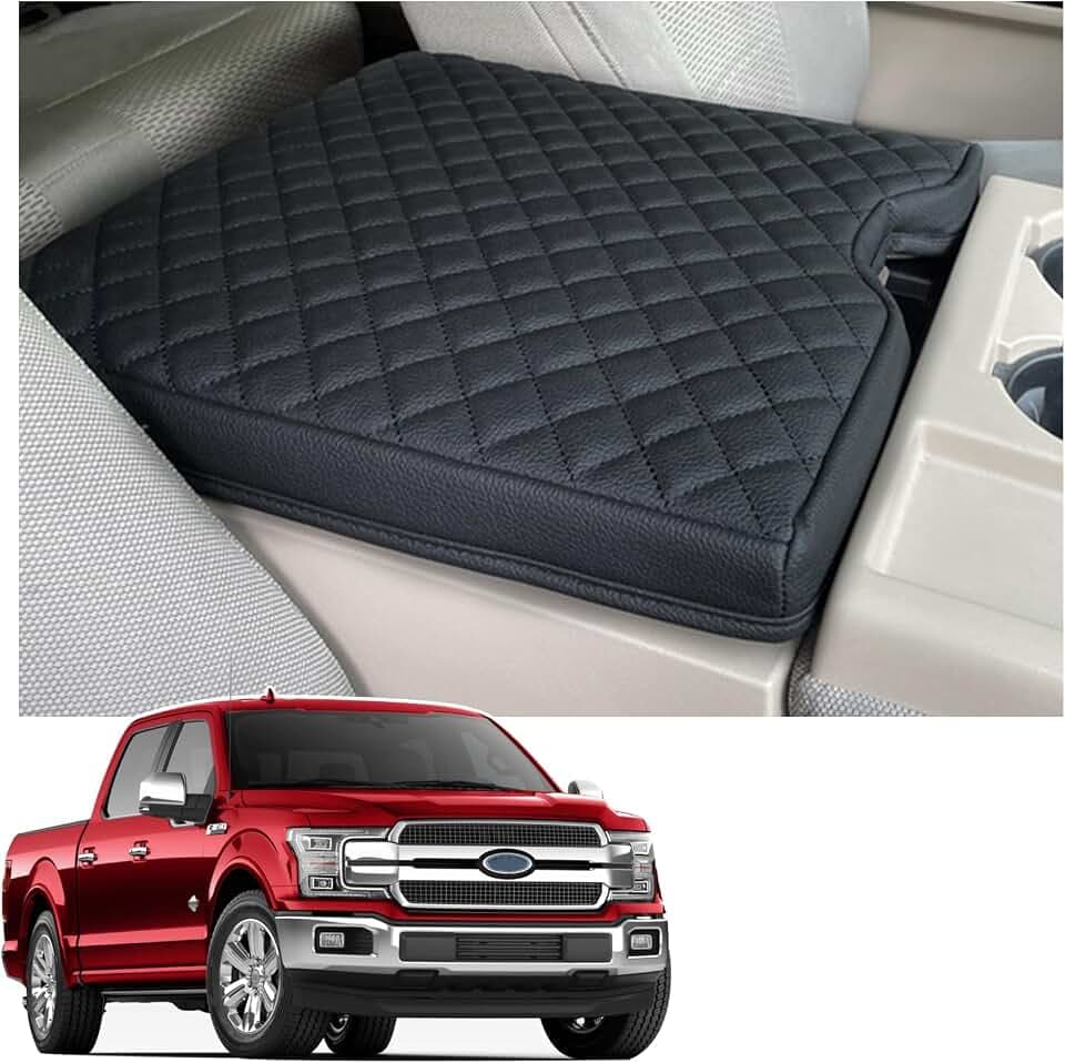 JDMCAR Jump Seat Console Cover for Ford F150 2015-2026 Thick PU Leather