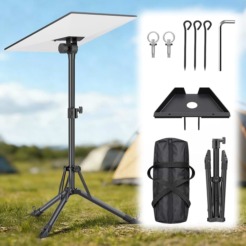 Starlink Gen 3 Tripod, 180° Tilt Angle & Height Adjustable Starlink Stand with Adapter, Windproof Starlink Standard Tripod with Ground Nail, Portable Starlink Tripod for Outdoor Travel Hiking
