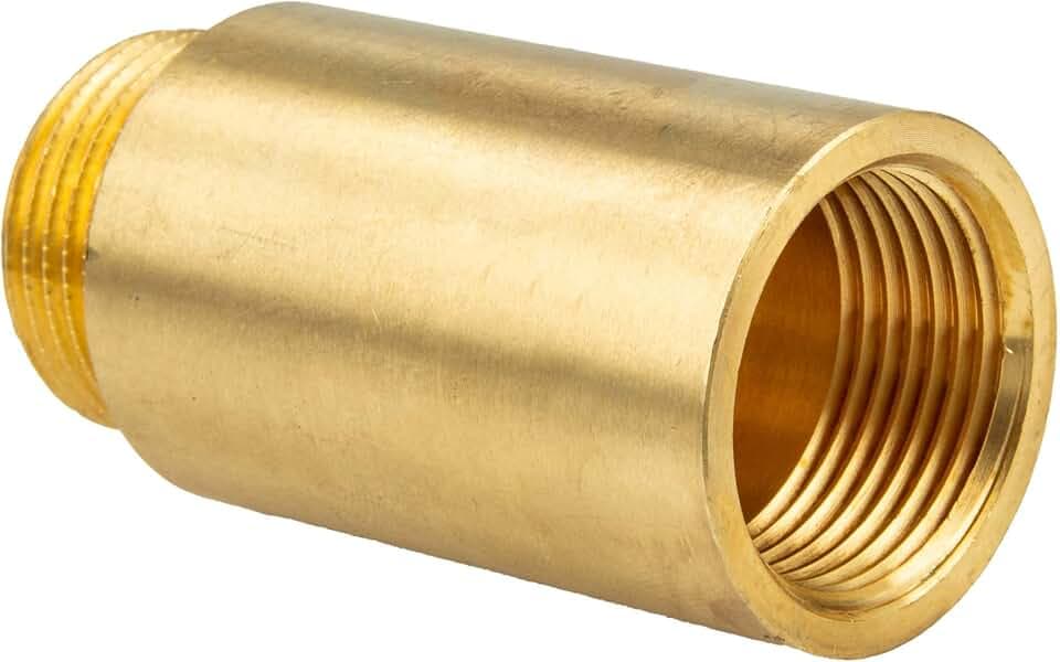 tecuro Hahnverlängerung 1/2 Zoll x 30 mm - nach Trinkwasserverordnung 50930-6, nach DIN 3523, Messing CW 617 N blank