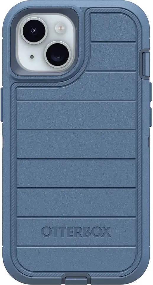 OtterBox iPhone 14, & iPhone 13 (Only) - Defender Series Case - Baby Blue Jeans - Case Only - Screenless - Rugged & Durable - with Port Protection - Microbial Defense Protection