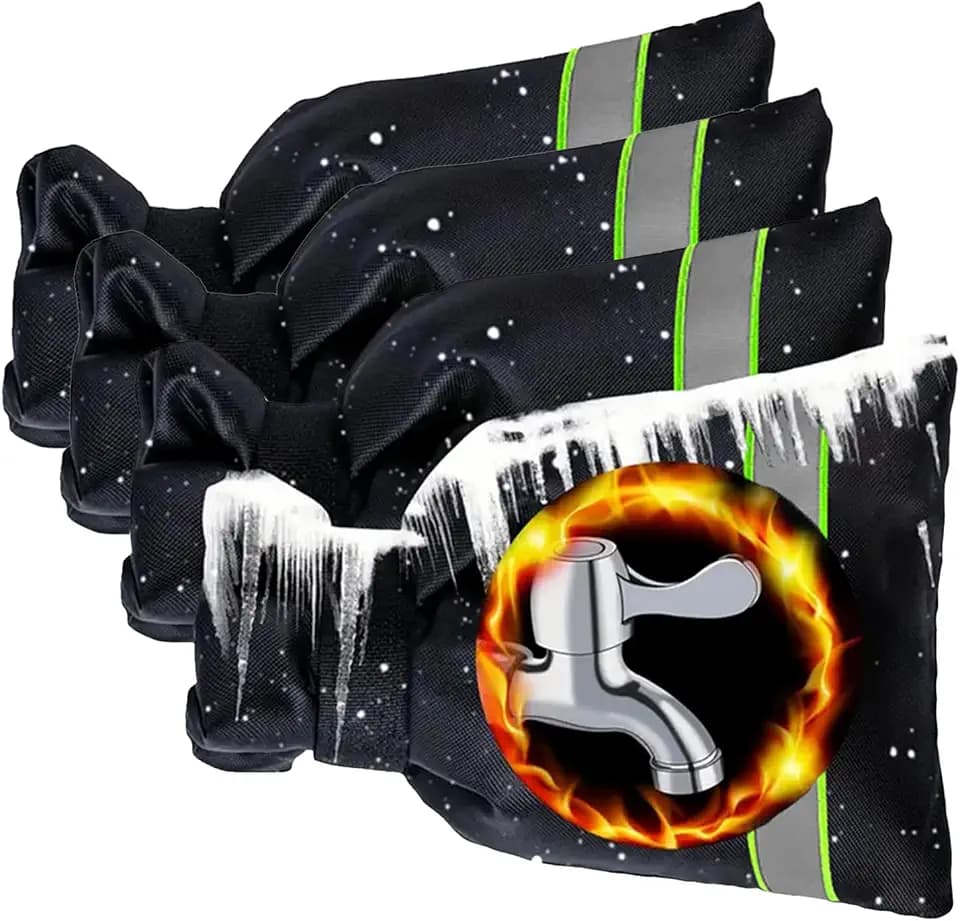 Joramoy Outdoor Faucet Covers Winter Insulation 7.1" W X 8.7" H 4 Pcs