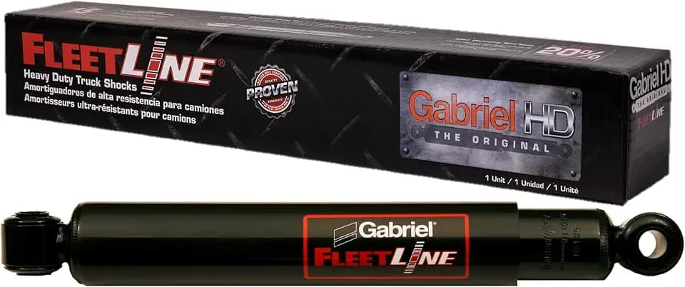 Gabriel 83125 FleetLine HD Truck Front/Rear Shocks Fits Cascade; Ford; General Trailer Co; Hendrickson; Peerless; Holland; Watson & Chalin Motorhome; OEM# 90044625, 1604, 25625254