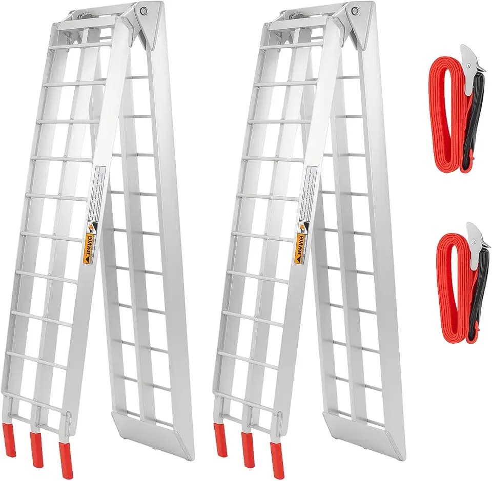 ATV Ramps for Pickup Trucks, 7.5 ft Folding Aluminum Loading Ramps, 2 Pack