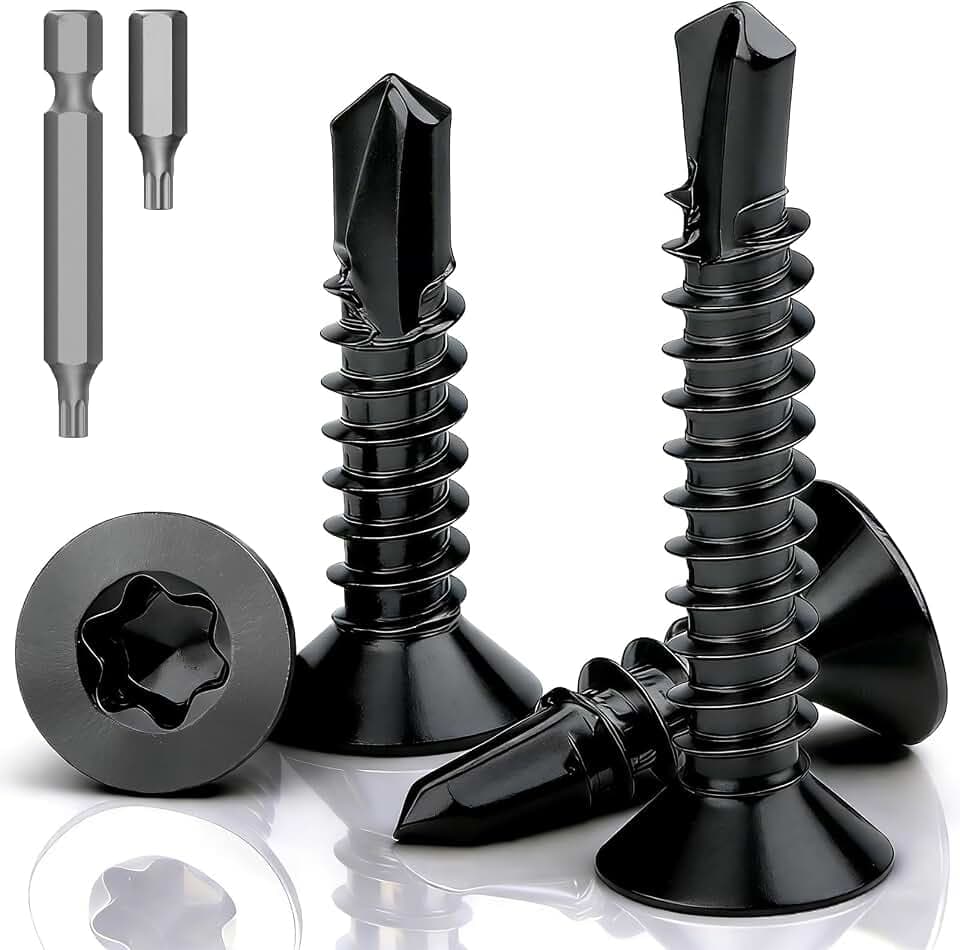 100 Stk Bohrschraube Senkkopf Torx Schwarz M4,2x32mm Torx Schrauben