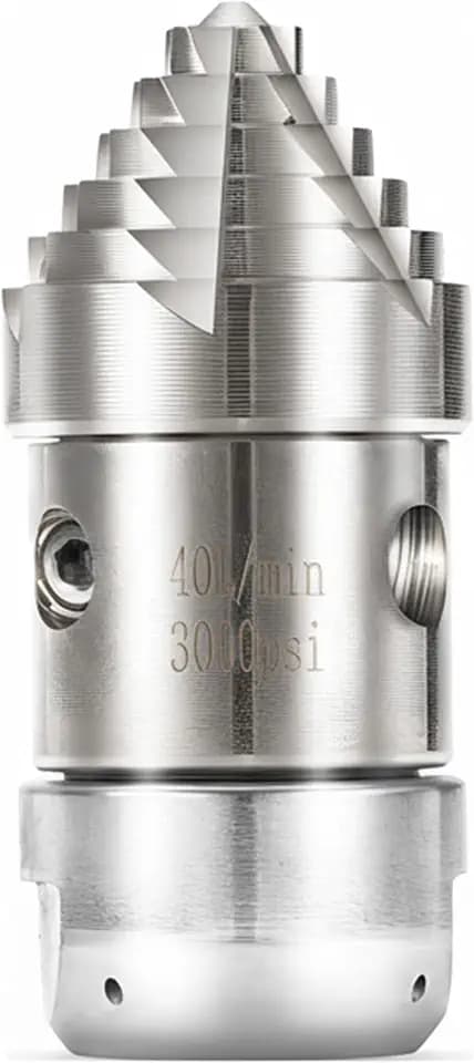 3/8" Rotating Sewer Jetter Nozzle for Pressure Washer, 3000 PSI