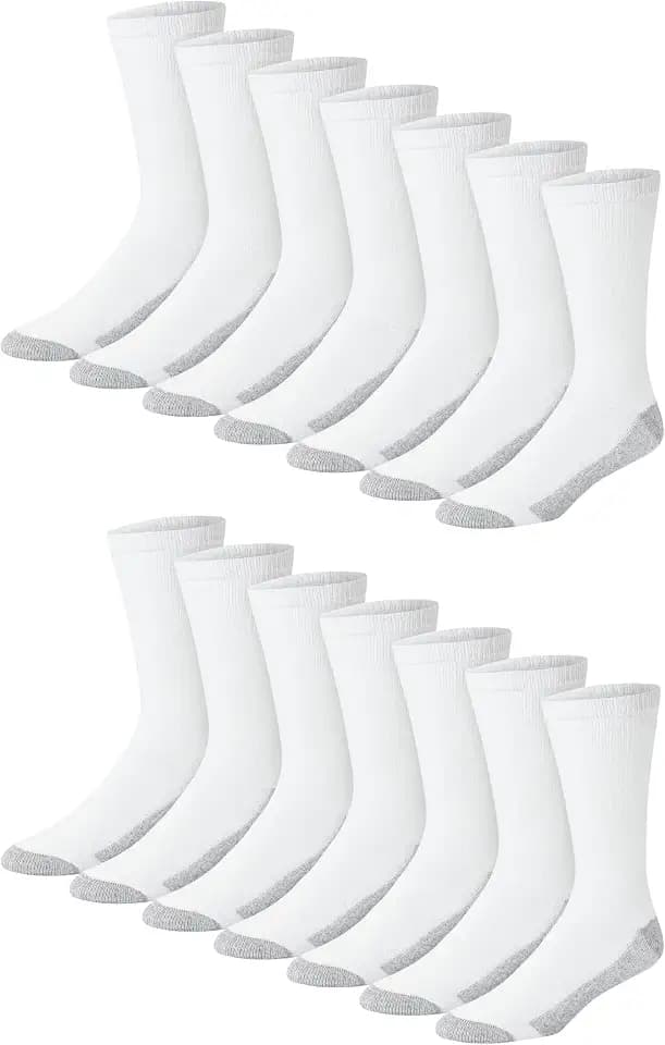 Hanes Men's Double Tough Crew Socks | Moisture Wicking Socks, Multipack
