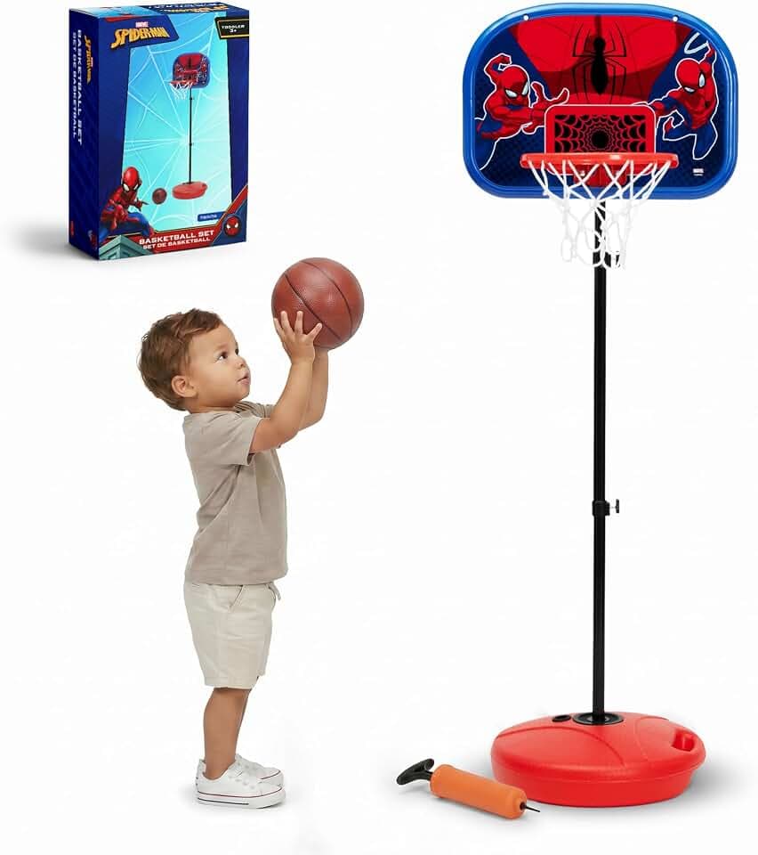 Delta Children - Marvel Spider-Man Basketball Hoop Set for Kids, Red