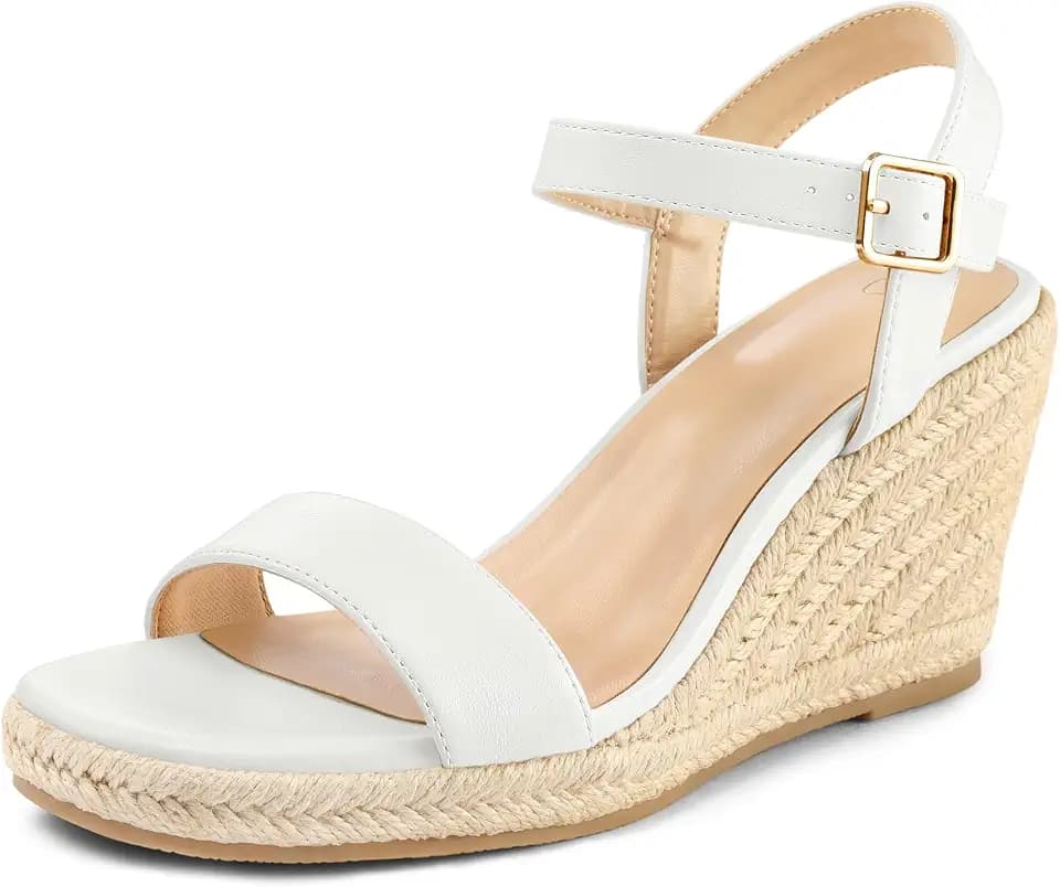 mysoft Women's Espadrille Wedge Sandals Square Open Toe Platform Sandals