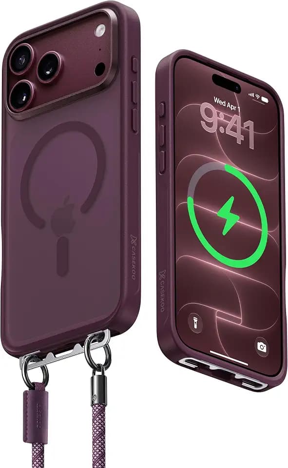 CASEKOO Matte Magnetic for iPhone 18 Pro Max Case & 17 Pro Max, Burgundy