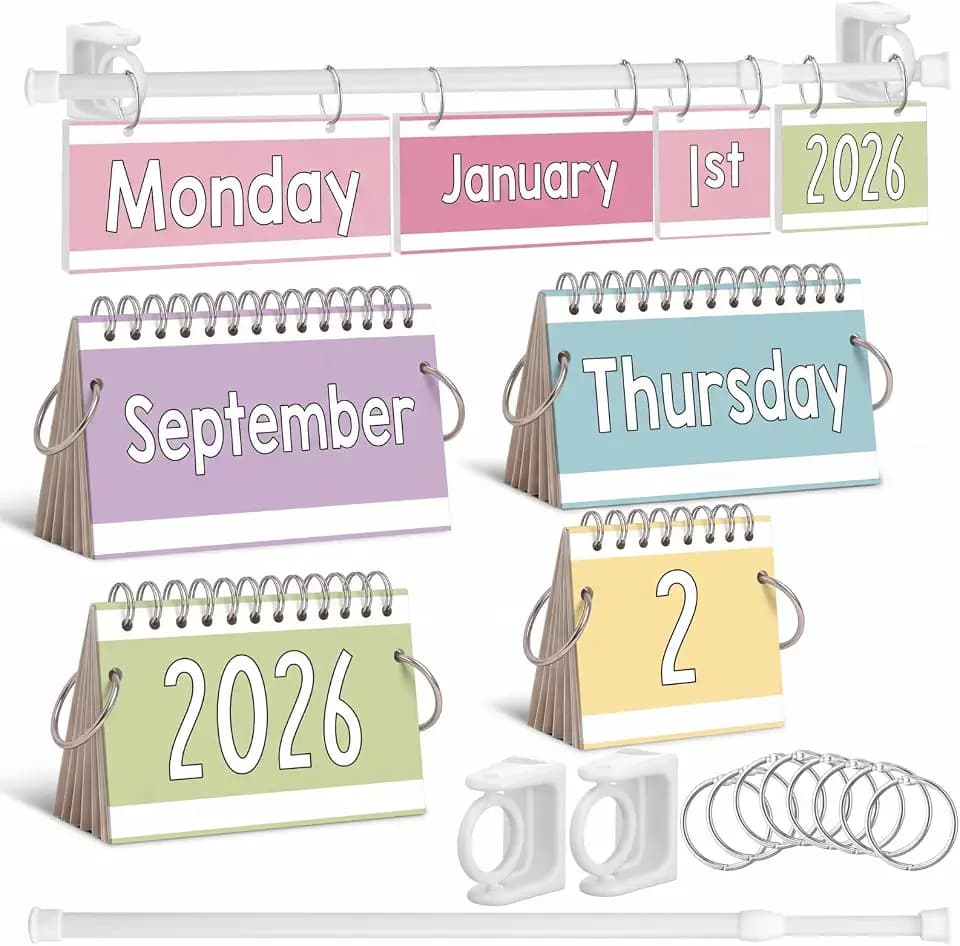 Classroom Decor Pastel Flip Calendar Back to School Supplies