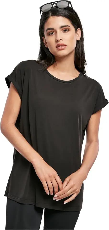 Urban Classics Ladies Modal Extended Shoulder Tee Frauen T-Shirt Altrosa