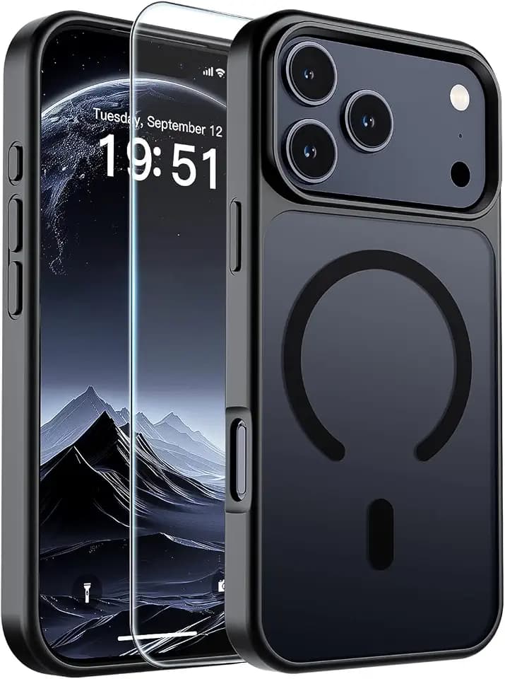 SUPFINE Magnetic for iPhone 18 Pro Case/17 Pro Case Black
