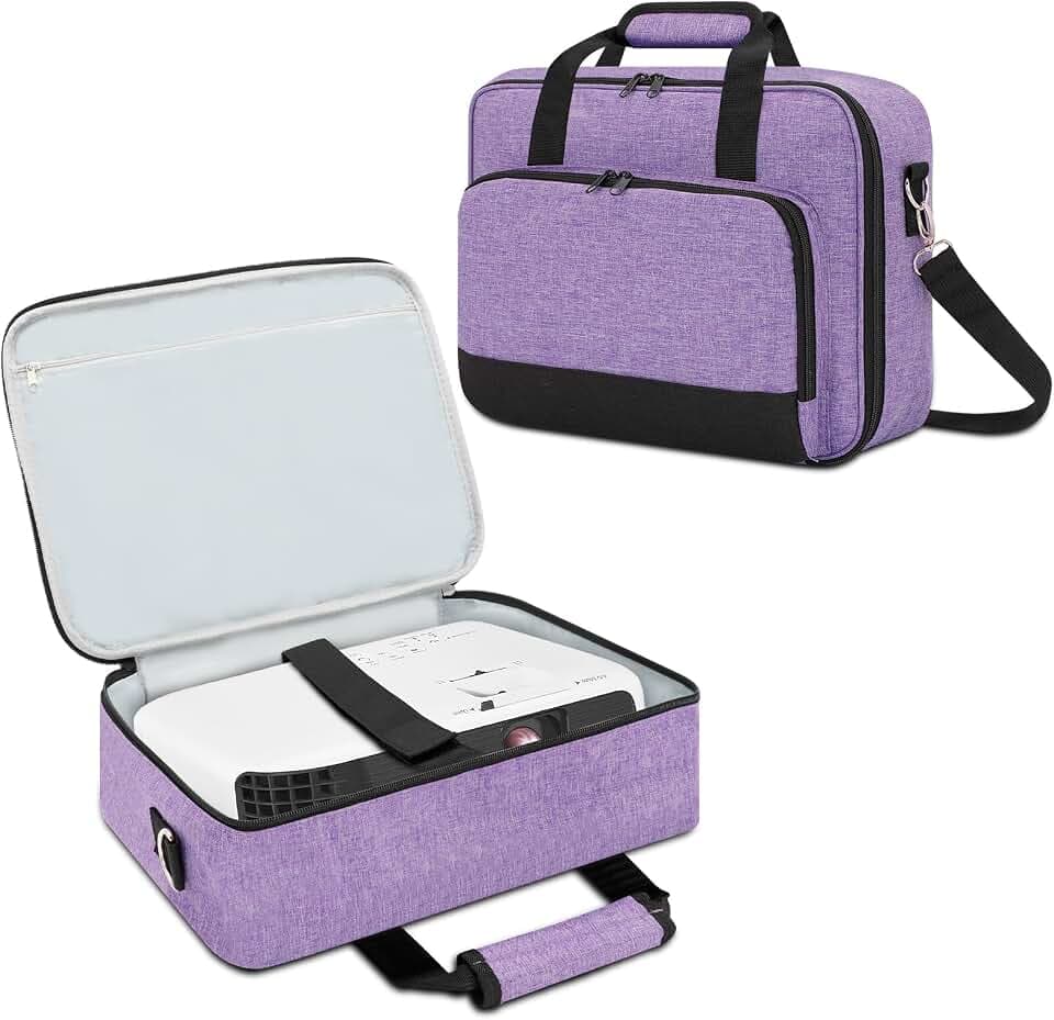 Projector Carrying Case, Projector Bag with Accessories Storage Pockets