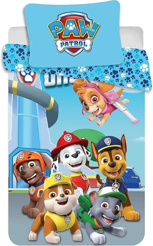 Jerry Fabrics PAW Patrol PP201 Babybettwäsche Kinderbettwäsche 100x135 cm