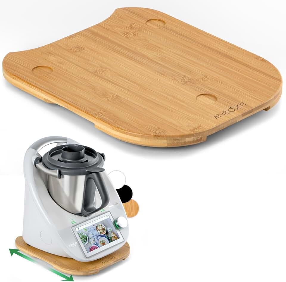 ANBOXIT Gleitbrett für Thermomix TM6/TM5, Brett für Thermomix mit Rollen
