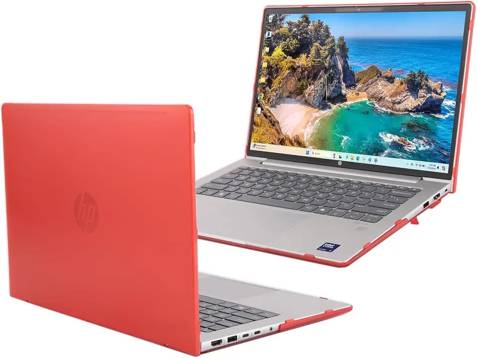 mCover Case ONLY Compatible for 2024 ～ 2025 14-inch HP ProBook 440/445 G11 Series Windows Notebook PC (NOT Fitting Any Other HP Models) - Red