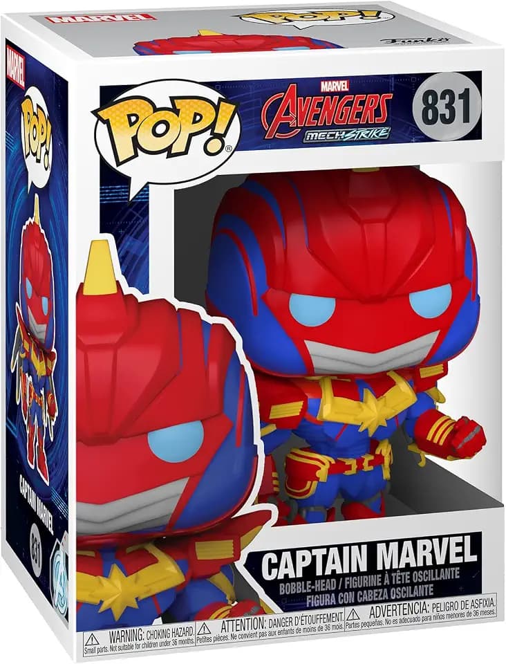 Funko POP! Mech-Cap. Captain Marvel Comics Vinyl - Vinyl-Sammelfigur - Geschenkidee - Offizielle Handelswaren - Spielzeug Für Kinder und Erwachsene - Comic Books Fans - Modellfigur Für Sammler