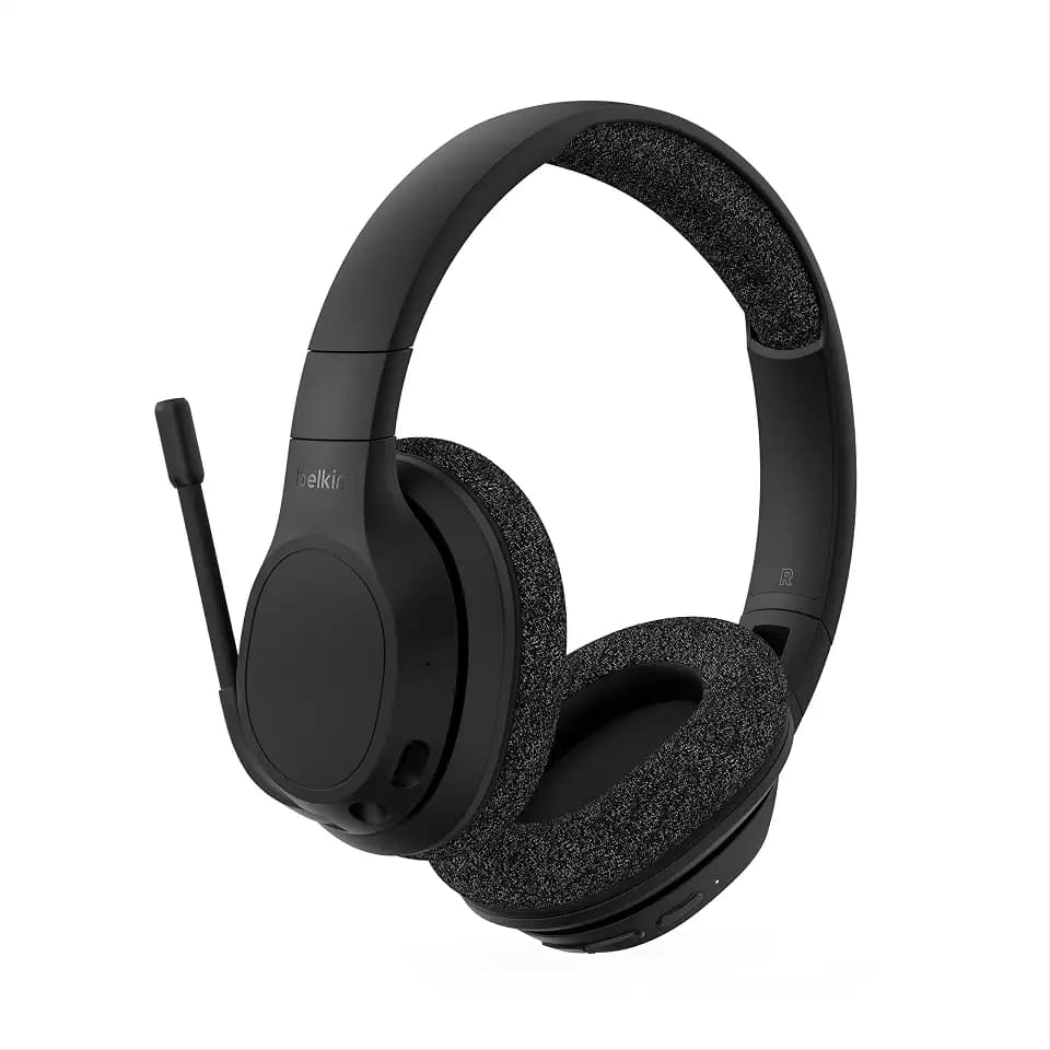 Belkin SoundForm Adapt Wireless Headset, Boom Mic, 45H Battery