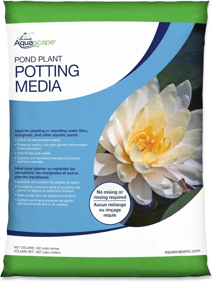 Aquascape Pond Plant Potting Media, Nutrient-Rich Aquatic Soil for Water Gardens, Supports Strong Root Growth, 432 Cubic Inches, 89003