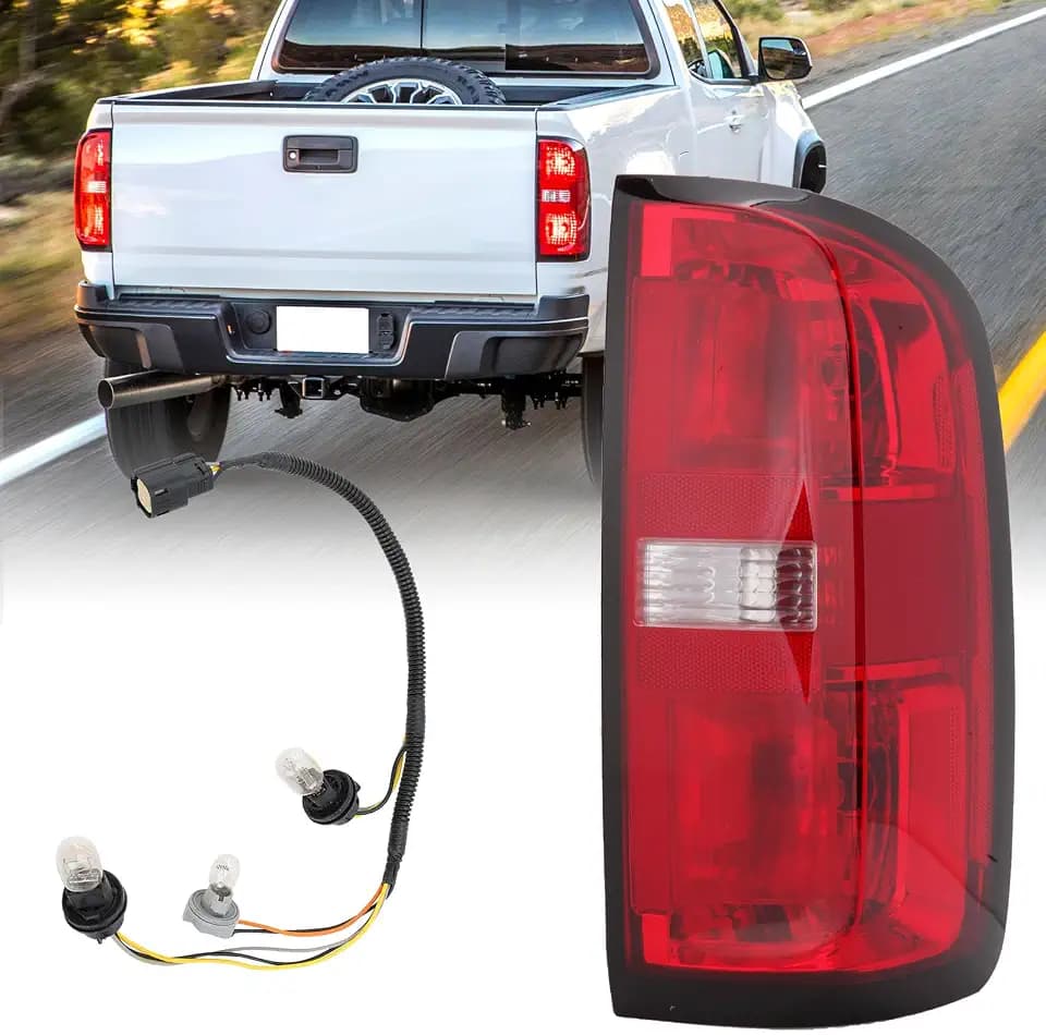 Tail Light Assembly Compatible with 2015 2016 2017 2018 2019 2020 2021 2022 Chevy Colorado with Bulbs & Hardness Replace 84169778 GM2801270 Right Passenger Side