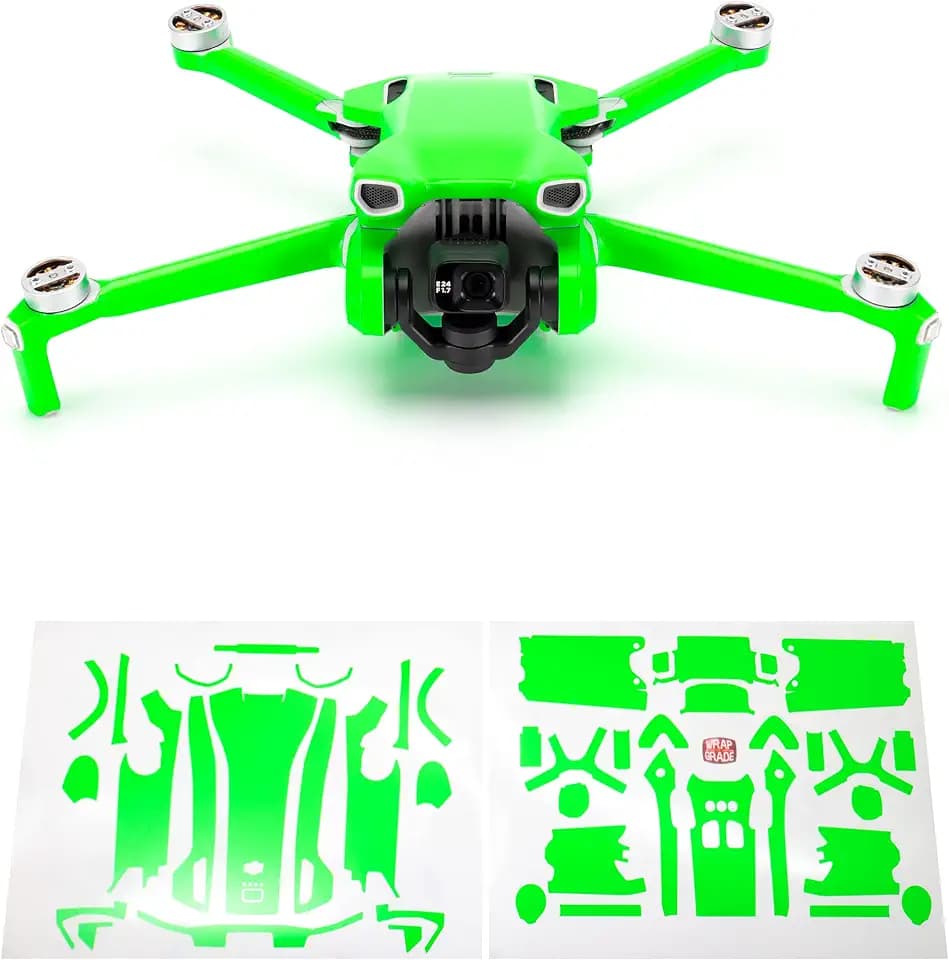WRAPGRADE Skin Stickers Compatible with DJI Mini 3 | Main Unit (NEON Green)