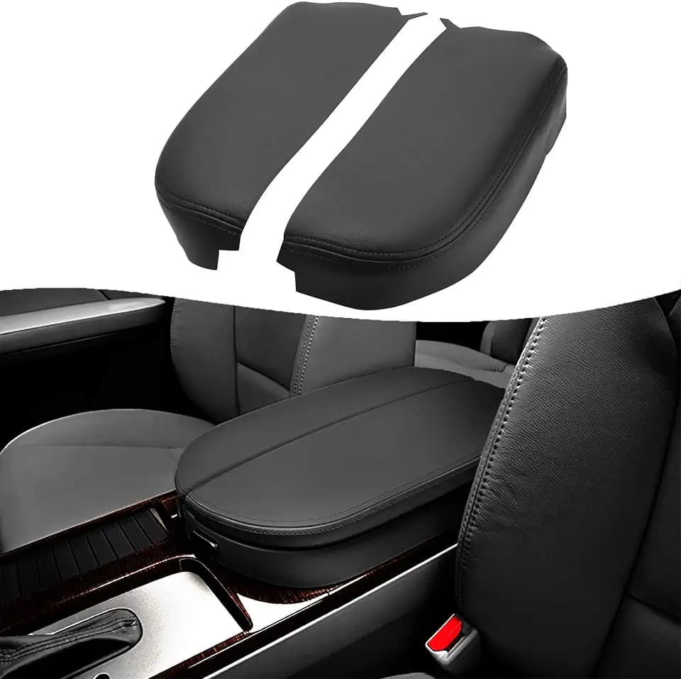 KBH Center Console Cover Replacement for Acura MDX 2007-2013, Vinyl Leather