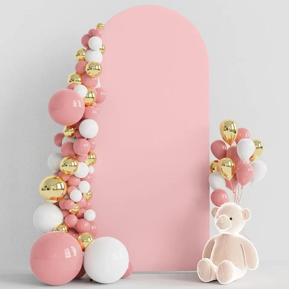 Wokceer 6FT Arch Backdrop Cover Blush Pink Arch Covers Stretchy Backdrop