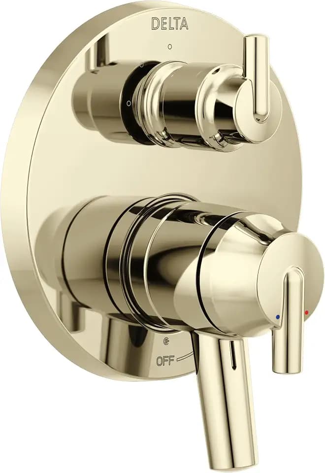 Delta Trinsic Dual-Function Shower Handle Valve Trim Kit with 3-Setting Integrated Diverter, Polished Nickel 3-Way Shower Diverter Valve Trim Kit, Polished Nickel T27859-PN (Valve Not Included)