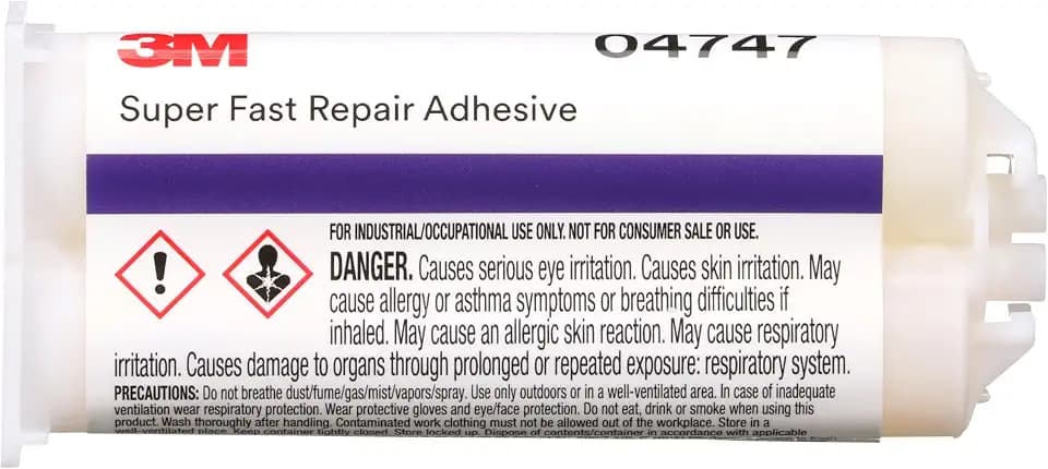 3M Super-Fast Repair Adhesive, 04747, 1.6 fl oz Cartridge, Tranlucent Color