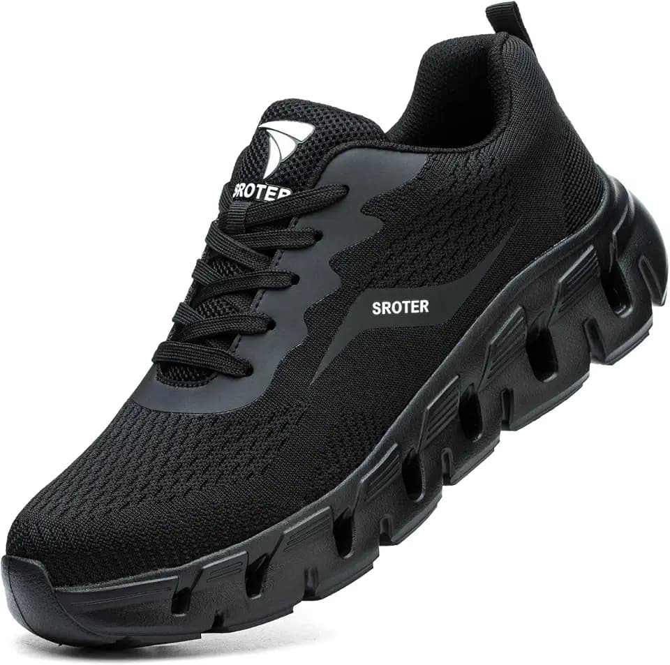 HEOAARG Arbeitsschuhe Herren Damen Sicherheitsschuhe mit Stahlkappe,Arbeitsschuhe Leicht Safety Shoes Atmungsaktiv Stahlkappenschuhe Sneakers