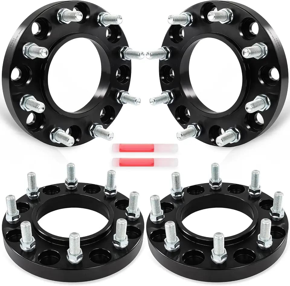 SCITOO 4Pcs 8x180 Wheel Spacers 1" Bore 124.1mm Studs 14x1.5 Fit for GMC Sierra 2500 HD Sierra 3500 HD for Chevrolet Silverado 2500 Silverado 2500 HD Silverado 3500 Silverado 3500 HD